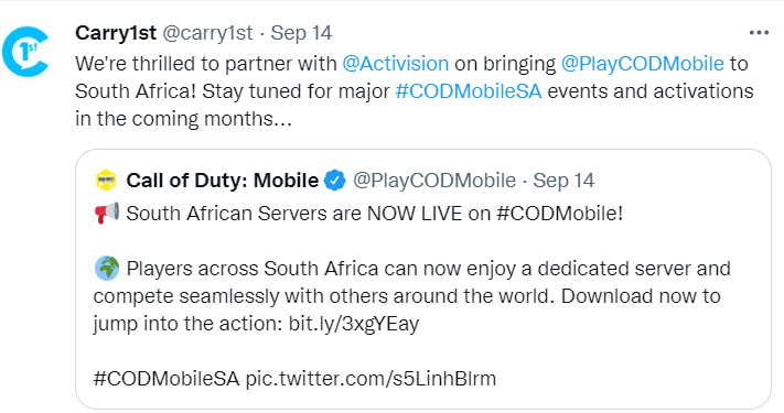 Petition · Creation of a Call Of Duty Mobile African server